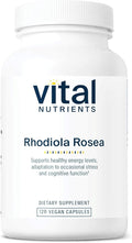 Vital Nutrients Rhodiola Rosea | Rhodiola Supplement for Healthy Energy, Memory, and Stress Support | Gluten, Dairy, Soy Free | Non-GMO | 120 Capsules