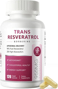 Resveratrol Supplement, 98% Pure Trans Resveratrol 600mg with Liposomal Delivery - Supports Antioxidant, Cholesterol Health, Heart Health, Energy - Vegan, 120 Capsules