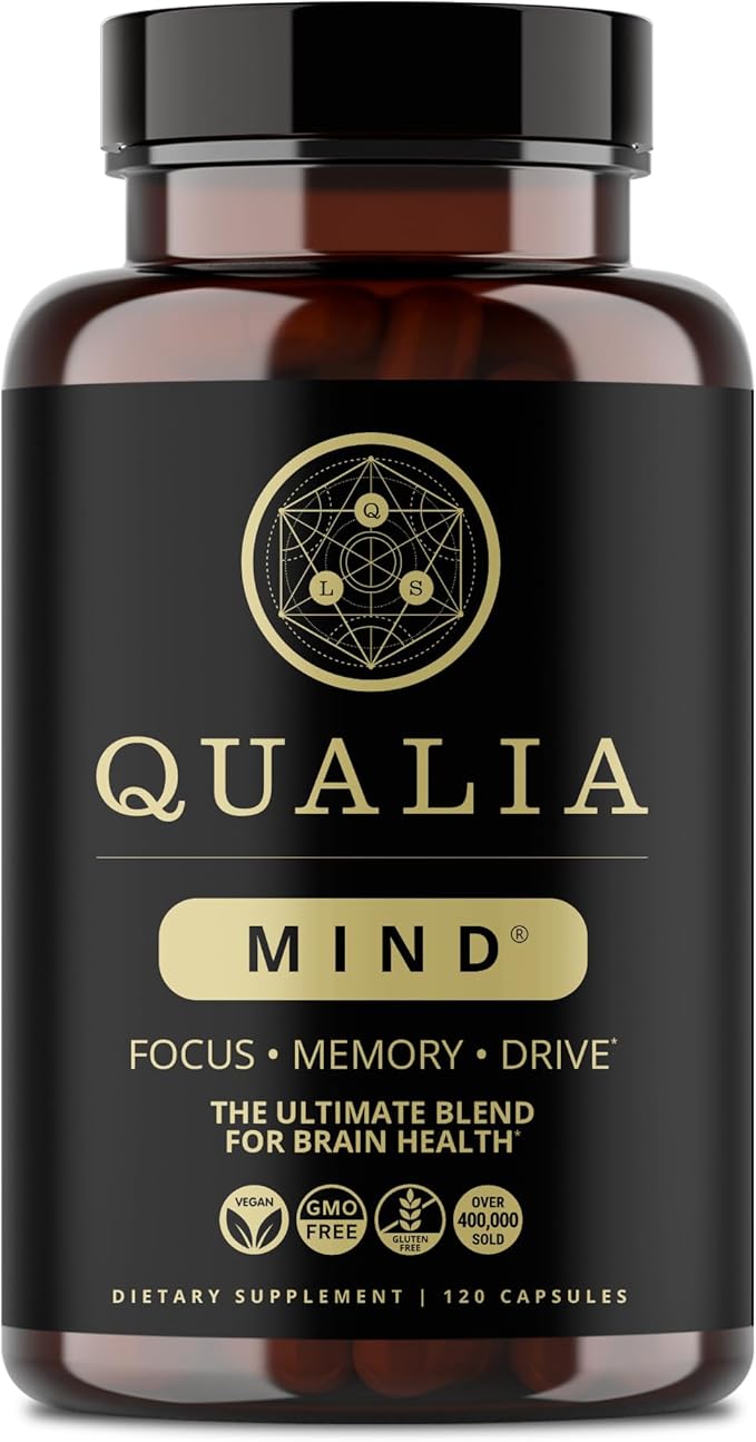 Qualia Mind | The Ultimate Blend for Brain Health* | Doctor-Formulated Nootropic to Fuel Focus & Concentration* | Supports Long Term Brain Health| Maintain Drive & Productivity