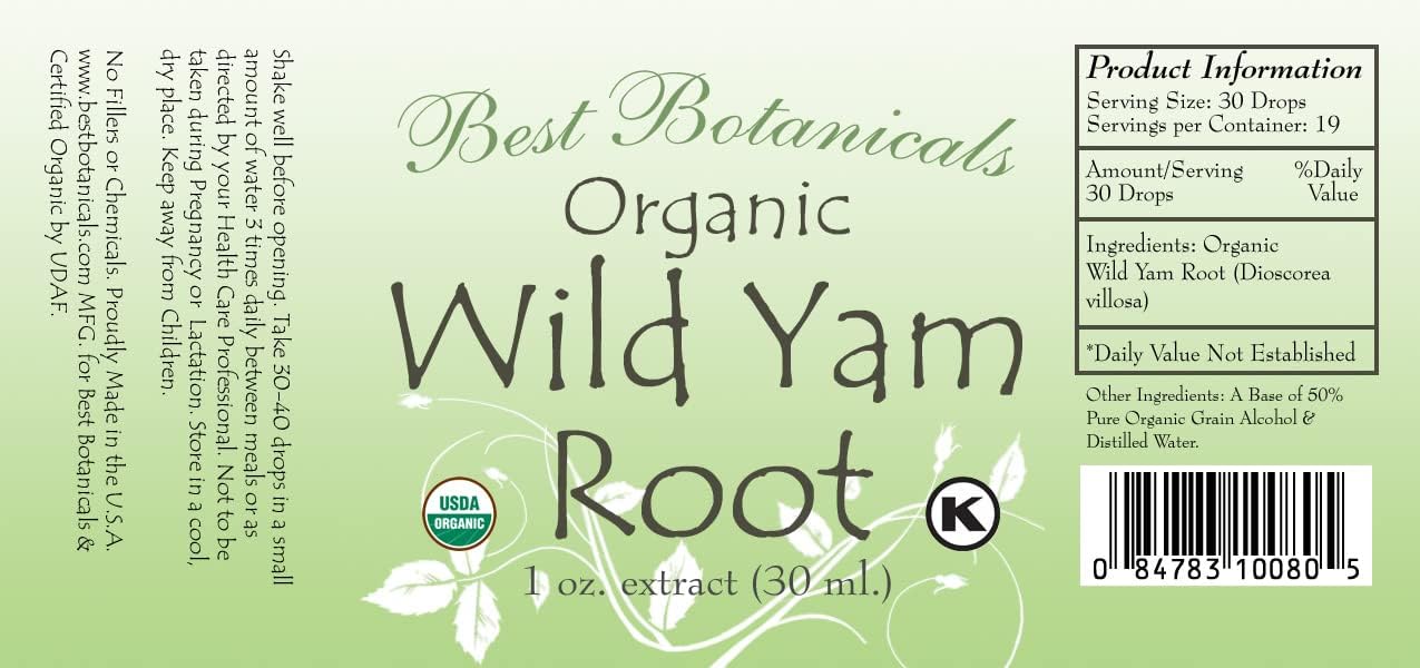 Best Botanicals Wild Yam Root Extract 1 oz.