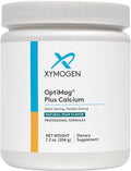 XYMOGEN OptiMag Plus Calcium - Great-Tasting Magnesium Powder with Calcium to Support Calm Behaviors, Healthy Mood, Healthy Bone + Muscle Function - Pear Flavor, with Magnesium Malate (7.2 oz)