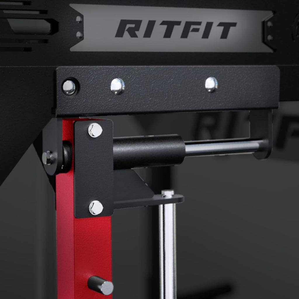 RitFit M2 PRO-3D Smith Machine with Weight Stack, 3D Functional Trainer & Power Cage, 308.6lbs Stack, 16 Adjustment Holes, 6 Storage Pegs for Full-Body Home Gym