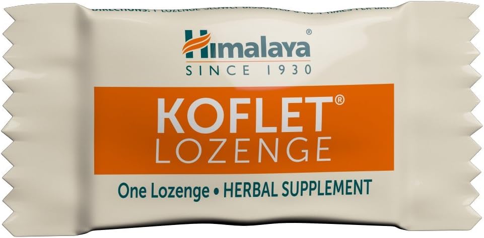 Himalaya Koflet Lozenges,Natural Herbal Cough Drop for Warming Relief and Soothing Throat Comfort (3-Pack, Menthol)
