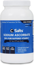 C-Salts Pure Sodium Ascorbate Vitamin C Powder - Non-Acidic Sugar-Free Buffered Powdered Drink for Hydration & Immune Support - Antioxidant for Overall Wellness - Perfect for Drinks or Recipes - 8 oz