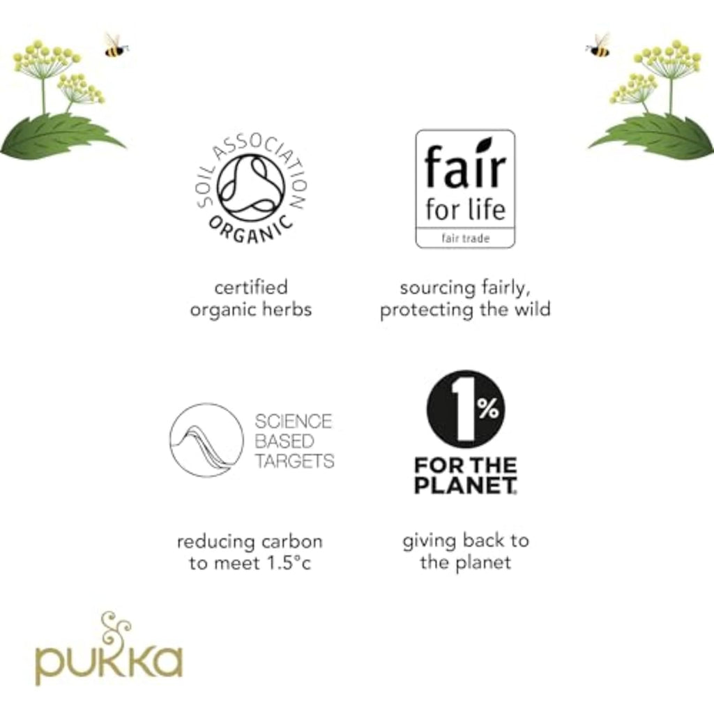 Pukka Elderberry & Echinacea Organic Herbal Tea, Perfect for Wellness Support, Caffeine Free, 80 Total Tea Bags (20ct - Pack of 4)