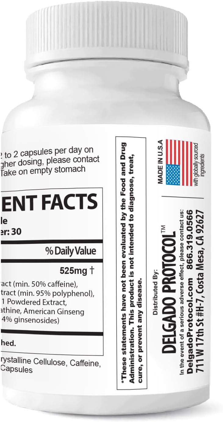 Power & Speed - 30 Capsules - Focus & Energy Nootropic Supplement – Natural Brain Boost with Guarana, Green Tea, Lion’s Mane, Ashwagandha, Paraxanthine & American Ginseng