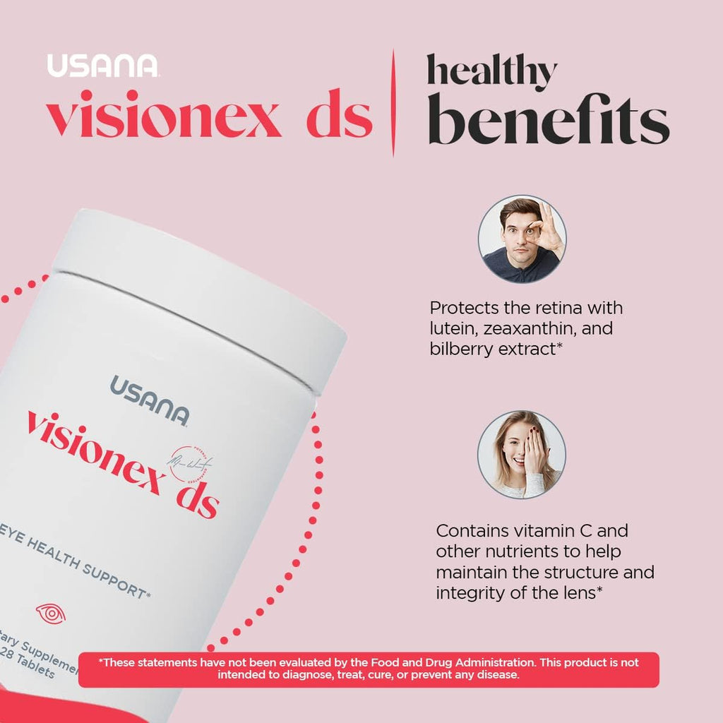 USANA Visionex DS with Lutein Zeaxanthin for Advanced Eye Health and Vision Support* - 28 Tablets - 28 Day Supply