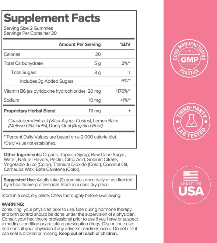 O Positiv FLO PMS Gummies for Women, 30 Servings (Pack of 3) - Proactive PMS Relief - Targets Hormonal Breakouts, Bloating, Cramps, & Mood Swings with Chasteberry, Vitamin B6, & Lemon Balm