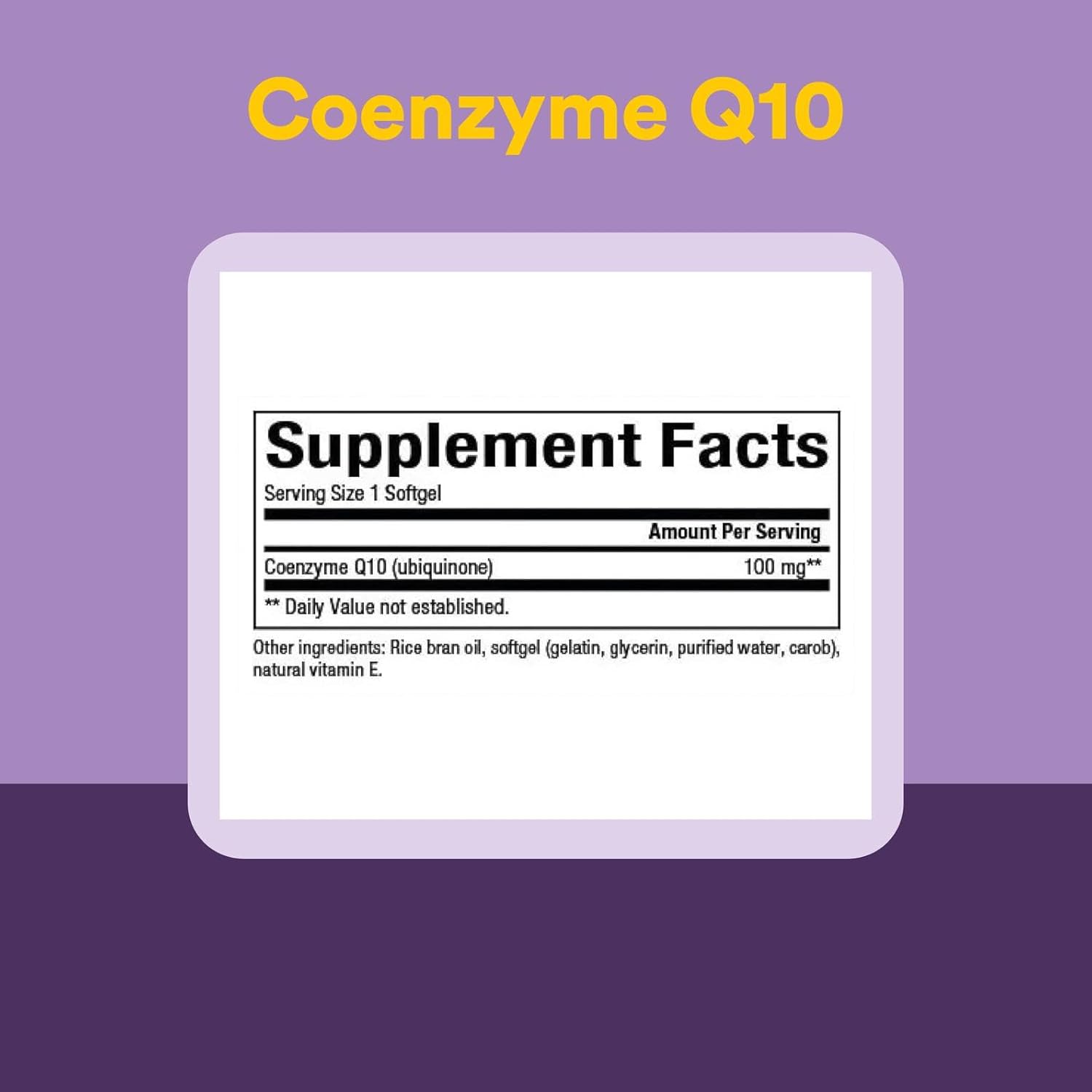 Natural Factors Coenzyme Q10 100 mg, Natural Coenzyme Q10 Supplement for Energy, Heart and Cognitive Support, 60 Softgels