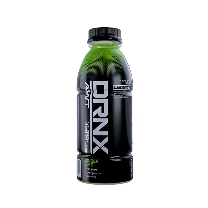 DRNX Water 12 Pack Variety Pack - Zero Sugar - 5 Calories - Super Herbs - Vitamins, Electrolytes, Antioxidants, Keto Friendly, All Natural (Variety Pack) Kiwi Strawberry, Apple Turmeric, Mango Turmeric, Elderberry Grape