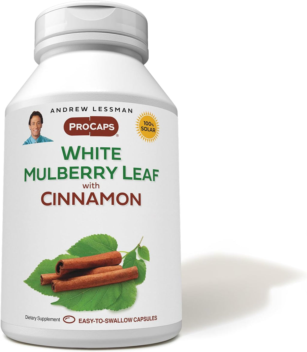 ANDREW LESSMAN White Mulberry Leaf with Cinnamon 180 Softgels - Standardized White Mulberry Leaf with Cinnamon Bark Extract.