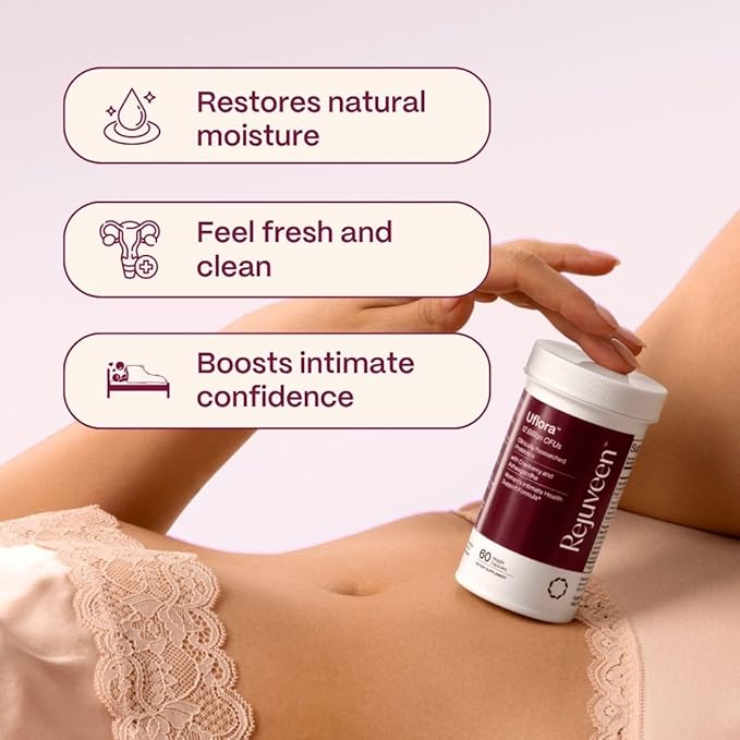 Uflora Vaginal Probiotics | Supports Vaginal Health, Moisture & Yeast | Enhances Intimate Wellness | Clinically Proven Dosages | Probiotics, Cranberry, Ashwagandha | 60 Ct (2 Pack)
