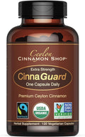 CinnaGuard™ Organic Ceylon Cinnamon Supplement 2500mg per Capsule | Extra Strength | 4 Month Supply | 120 Count - Non-GMO & Gluten Free Antioxidant