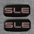 Pair Set SLE Emblems 3D Nameplate Sticker Badge Compatible with Sierra Suburban Yukon 1500 2500 3500 15036134 (Chrome Red)