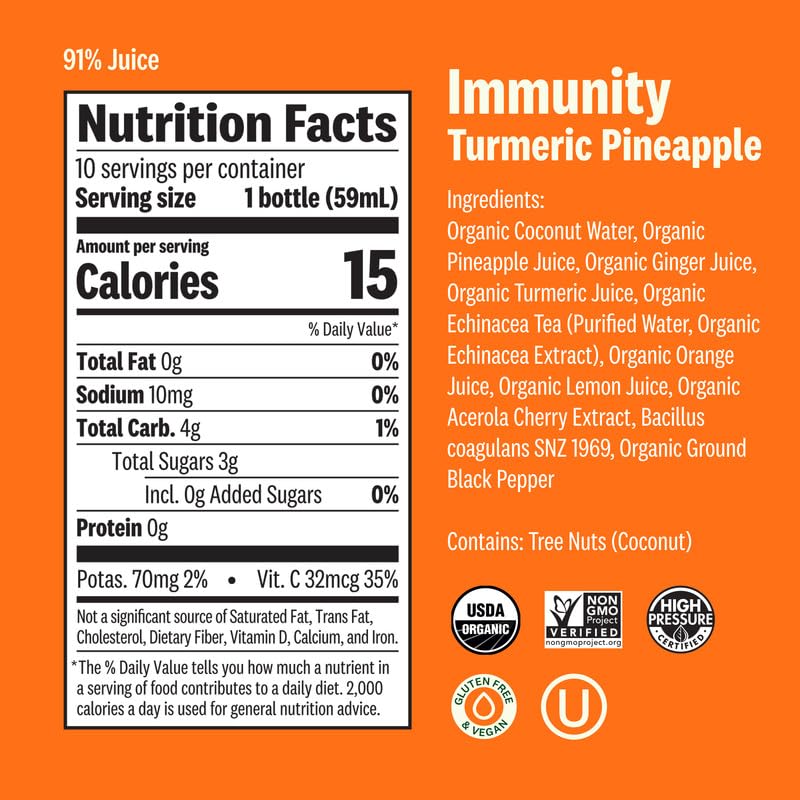 Suja Organic Daily Ritual Shot 30 Count Variety Pack | Immunity, Energy, & Digestion Functional Shots | Cold-Pressed Juice with Live Probiotics | Plant Based & Gluten Free