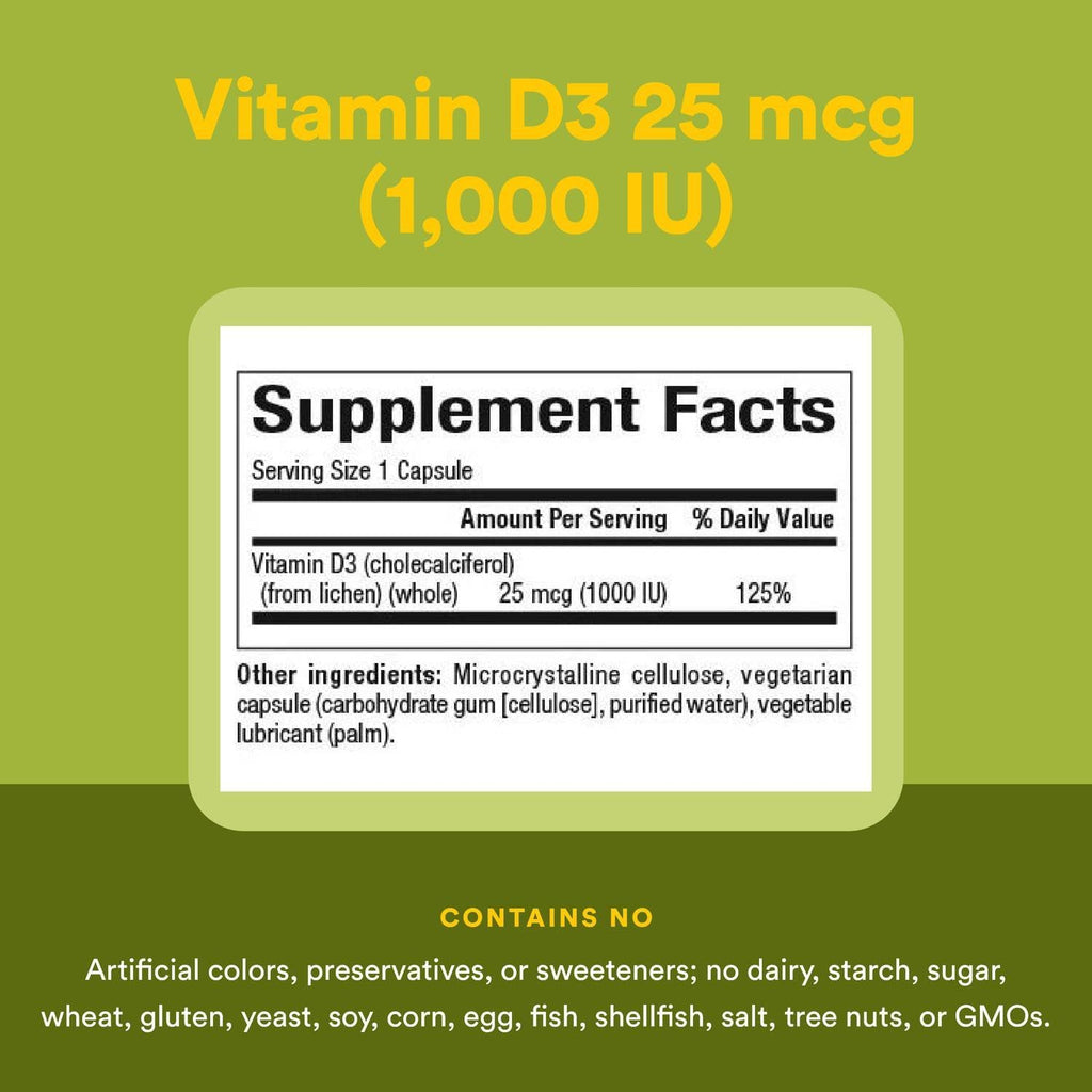 Whole Earth & Sea from Natural Factors, Vitamin D3 1000 IU (25 mcg), Whole Food Supplement, Vegan, 90 Capsules