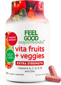 1000mg Immune Support Capsules Made with 25 Organic Fruits and Vegetables, Strong Immunity Boosters with Vitamins A, C, D3, and Zinc, 60 Count
