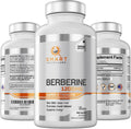 Smart Nutra Labs Premium Berberine HCL 1200mg- 180 Vegan Capsules, 100% Pure Berberine Supplement- Non-GMO, Gluten Free