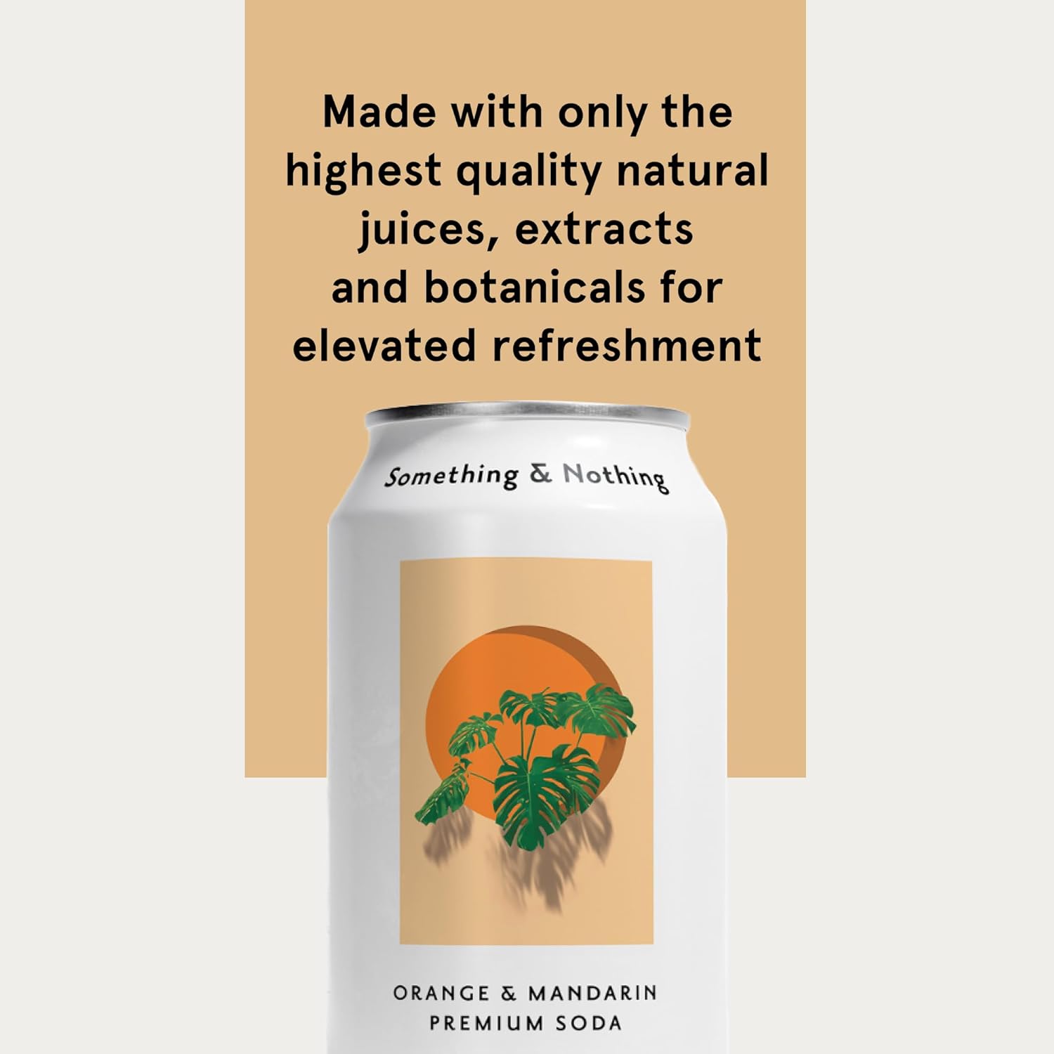 Something & Nothing Orange & Mandarin Flavored Sparkling Water | Lightly Carbonated & Full of Flavor with Added Grape & Lemon Juice | Vegan & Low Calorie Premium Soda | 12 Fl Oz Cans (Pack of 12)