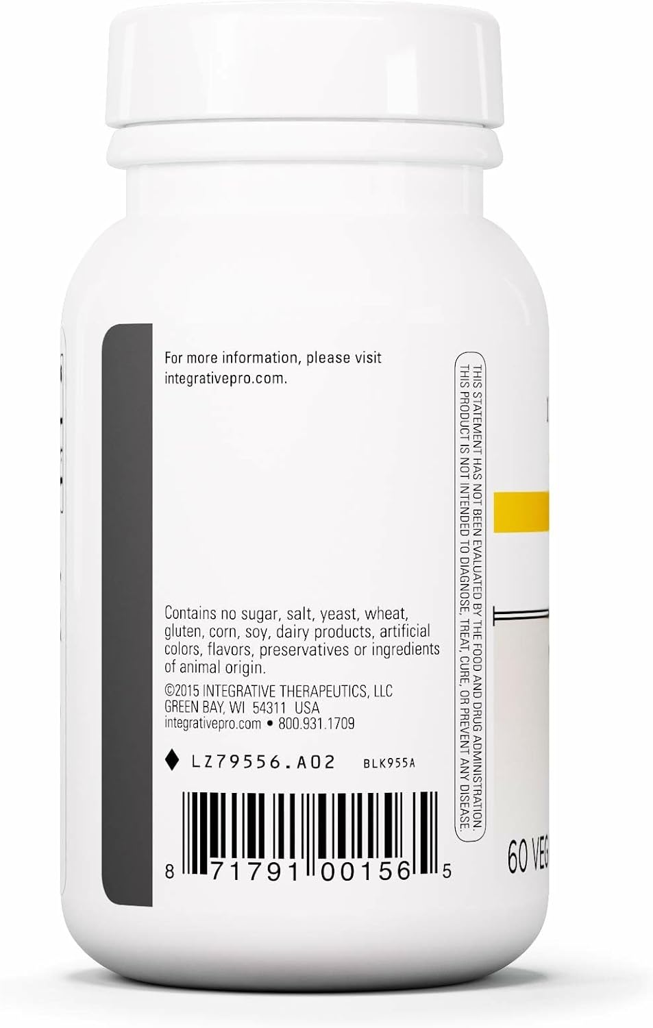 Integrative Therapeutics L-Theanine - Amino Acid Supplement for Stress & Relaxation Support* - Vegan, Gluten-Free & Dairy-Free - 60 Capsules (30 Servings)