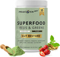 Superfood Reds & Greens Powder - 11.64 oz, Prebiotics & Probiotics for Digestive Health, Super Greens Powder with Ashwagandha for Gut Health, Immunity, Antioxidants, Strawberry Flavor, Vegan, Non-GMO