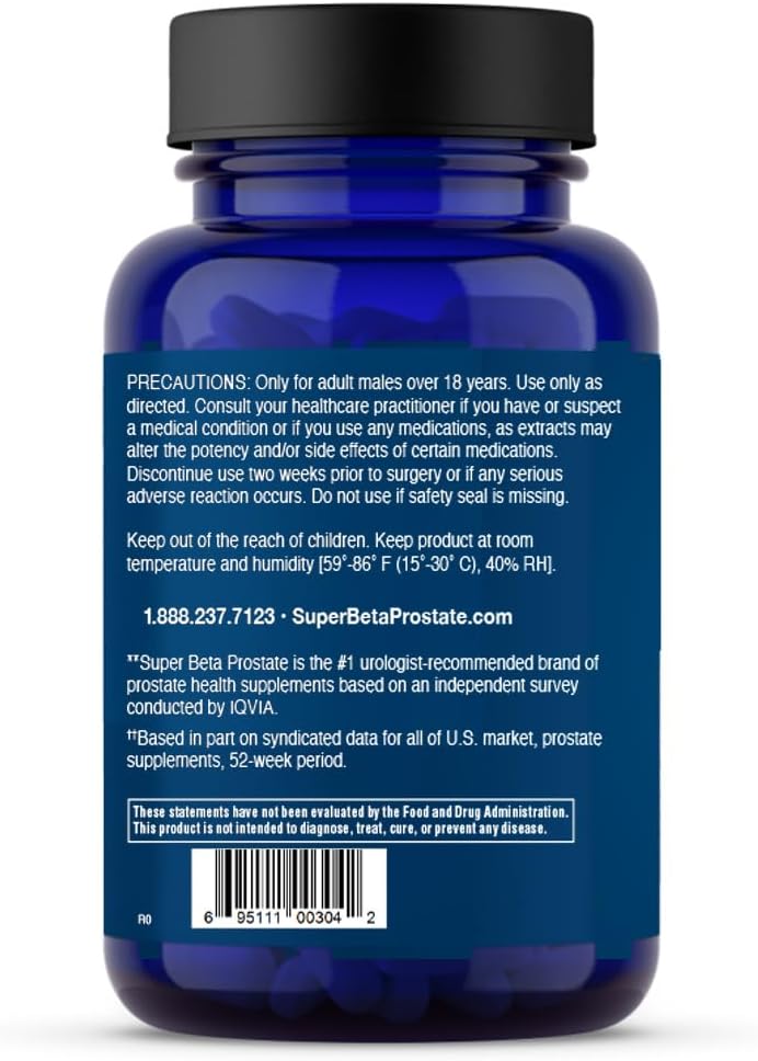 Max - Advanced Saw Palmetto Prostate Support Supplement for Men's Health, 60ct