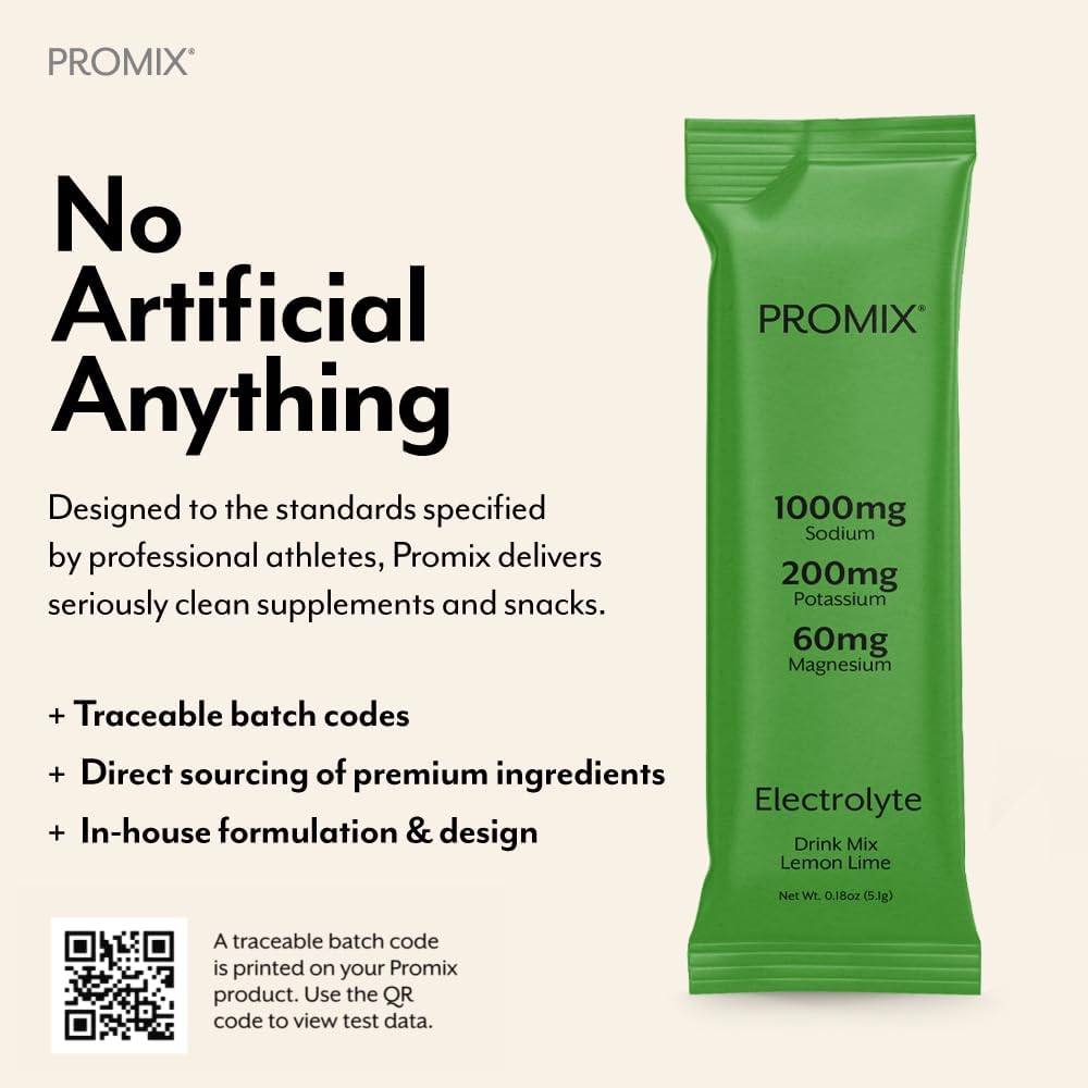 ProMix Nutrition Electrolytes Powder Packets - Sugar Free, Zero Calorie, Stevia Free, Fasting Friendly, Natural Himalayan Pink Salt - Lemon Lime - 30 Servings (Pack of 30)
