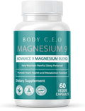 Body C.E.O. Magnesium 9 - Full-Spectrum Blend with Malate, Citrate, Glycinate, Taurate, Orotate & More - Supports Healthy Sleep, Calm, Muscle Relaxation & Focus - 60 Veggie Capsules