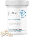 Pure Therapro Rx Power Probiotic 100B | 30 Acid Resistant Capsules - 1 Month Supply | 4 Proven Strains 100 Billion CFU | Flora Balance & Digestion | NO Refrigeration Required | Non-GMO | Zero Fillers