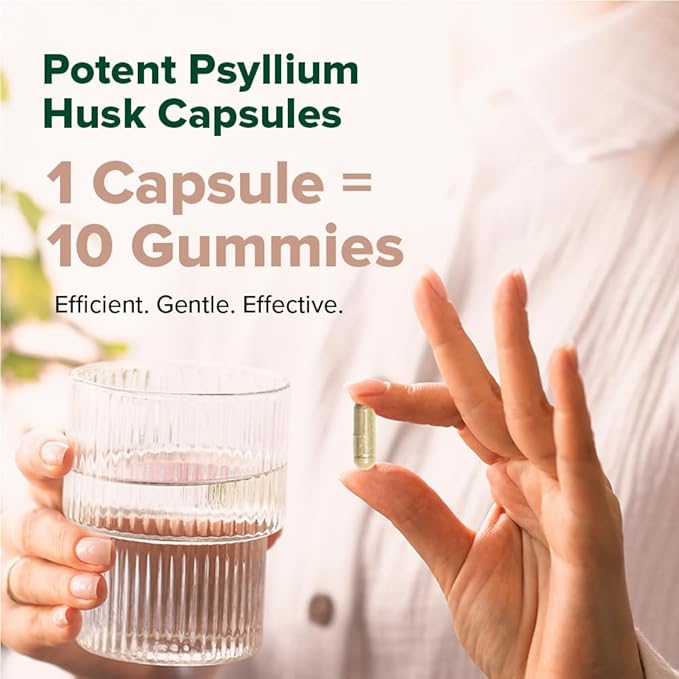 VAHDAM Psyllium Husk Capsules 1800 mg with Probiotics (2 Billion CFU) | Supports Digestion & Gut Health | 90 Veggie Capsules
