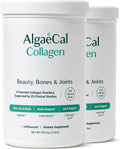 ALGAECAL Collagen - 4 Clinically-Supported Peptides VERISOL®, FORTIGEL®, UC-II®, FORTIBONE®, Anti-Aging Hydrolyzed Collagen Powder, 60 Servings, Made in USA