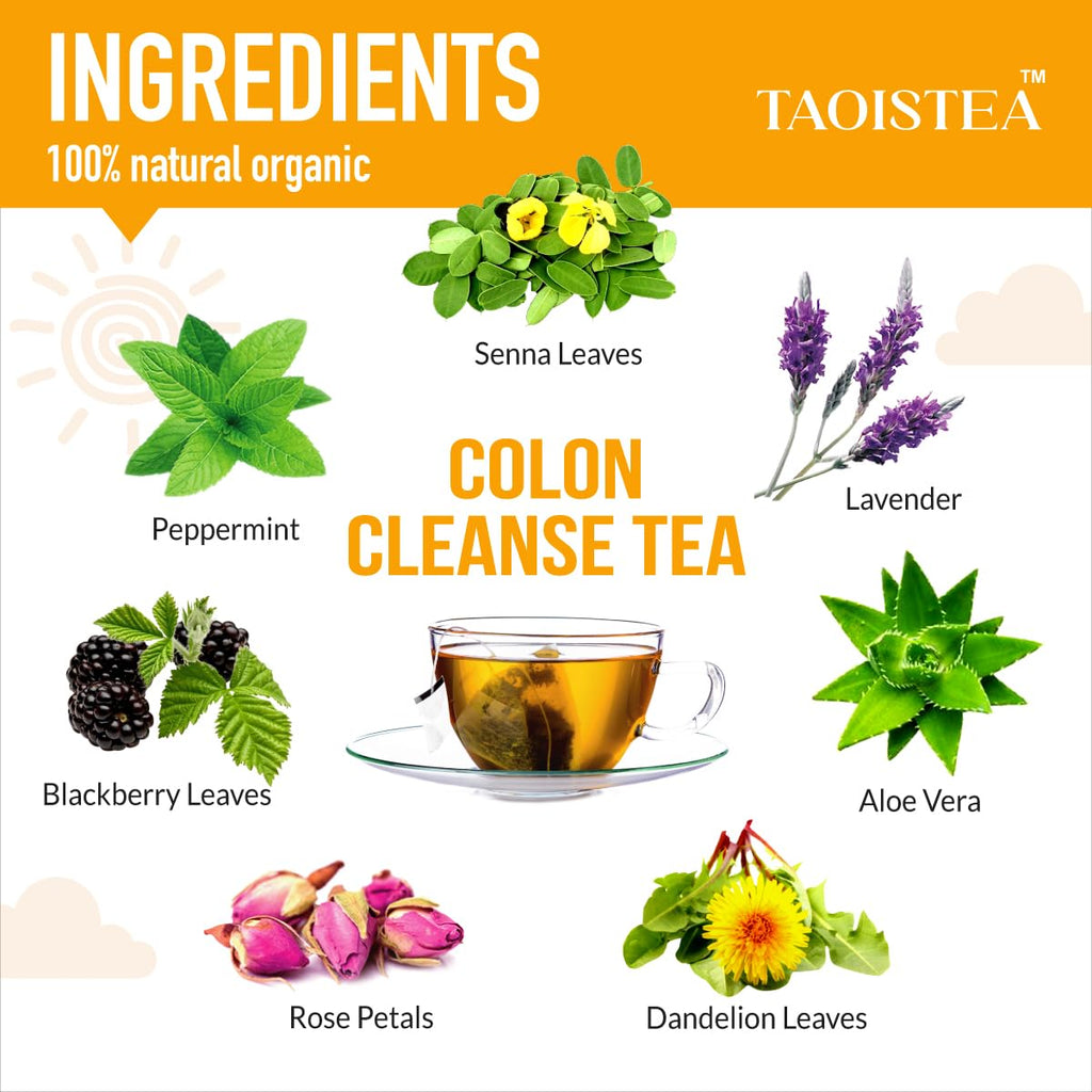 TAOISTEA Colon & Liver Detox Tea Set - 2 Herbal Blends, 14 Day Supply Each | Dual-Action Cleanse for Gut Health, Liver Detox & Daily Wellness