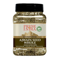Pride of India - PACK of 6 - Ajwain Seed Whole 7 oz (200 gm) Medium Dual Sifter Jar | Gourmet Carom Seeds | Flavoring agent for Savory Dishes | Aromatic & Nutrient Dense | Easy to Use