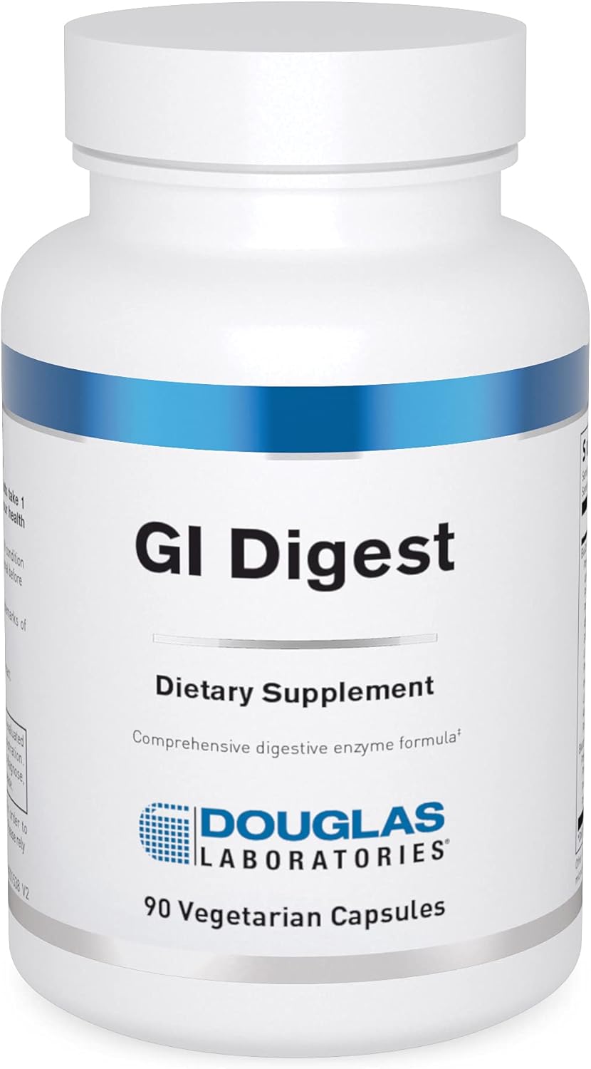 Douglas Laboratories G.I. Digest | Complete Enzyme Formula Including Gluten and Dairy Enzymes | 90 Capsules