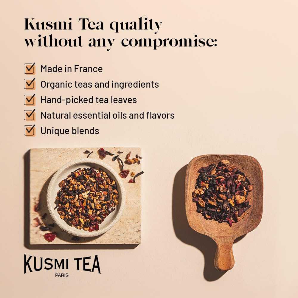 Kusmi Tea - Sampler Assortment Variety Box - Gift Idea for Men and Women - Organic Tea - Green Tea, Black Tea, Herbal Tea, White Tea - A Selection of 9 Flavores - 45 Tea Bags - Kusmi Discovery Set