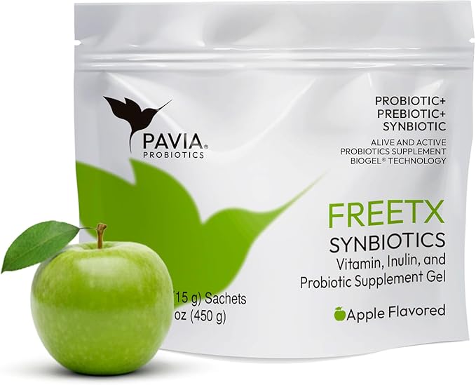 Pavia | Probiotics for Digestive Health | Fresh probiotics for Women, Men & Kids | Gel | Flavor Variatoins (30 Sachets, FREETX)