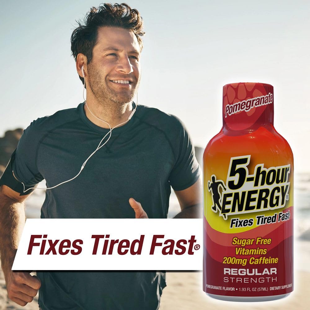 5-hour ENERGY Regular Strength Energy Shot, Pomegranate Flavor, 1.93oz, 20-Pack - Sugar Free