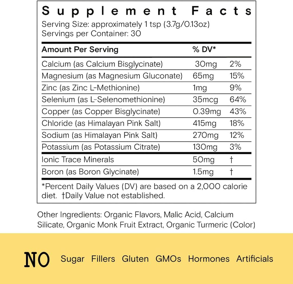 Moon Juice - Mini Dew Electrolytes Powder - Pomelo Grapefruit (30 Servings) - 2in1 Electrolytes & Minerals - Hydration Powder - Magnesium, Calcium, Potassium & Pink Salt - Sugar Free, Vegan, Non GMO