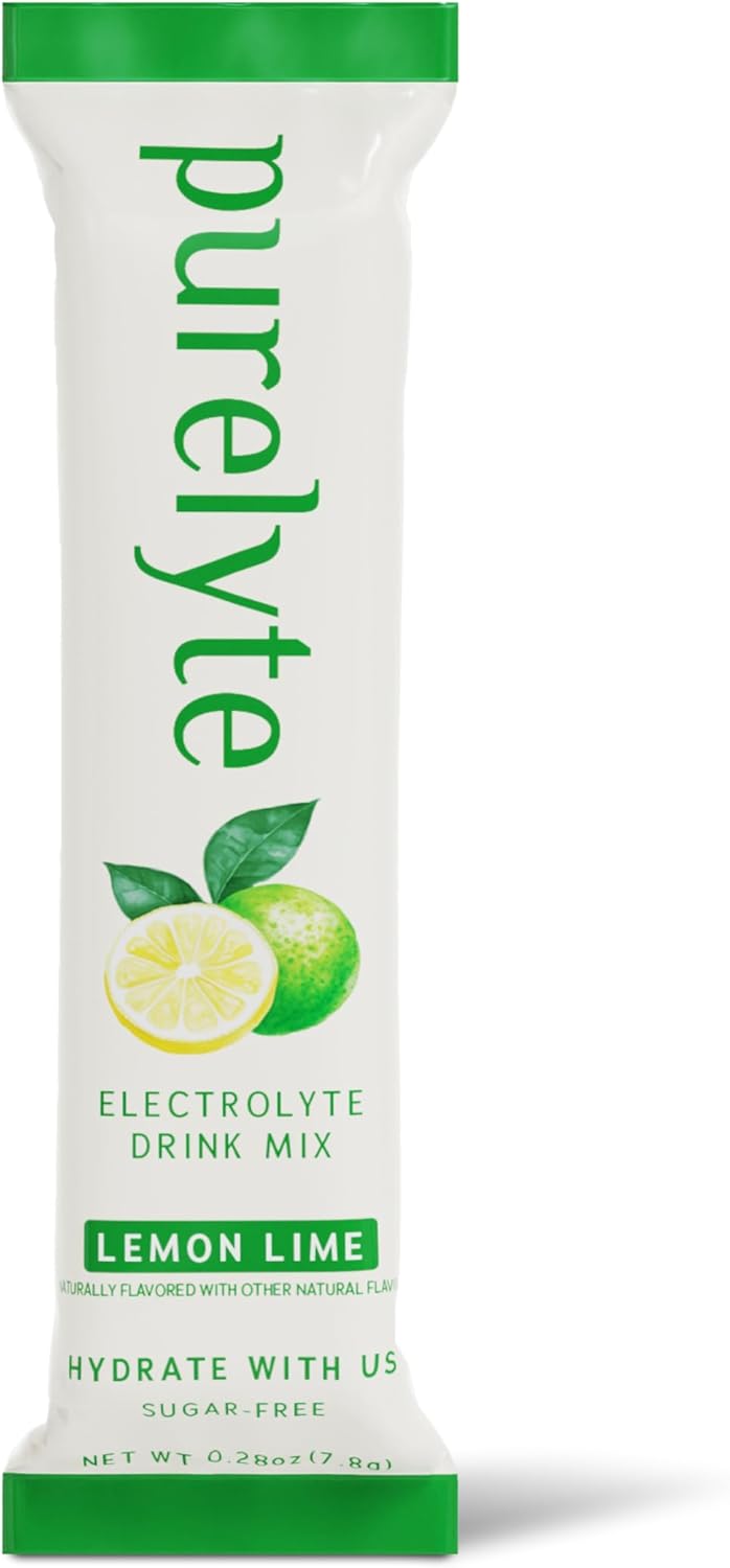 Electrolyte Drink Mix – Sugar-Free Hydration Powder Packets – Clean Electrolytes with Trace Minerals – Keto, Vegan, Gluten-Free – No Artificial Sweeteners – 30 Sticks – Lemon Lime