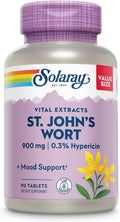 SOLARAY St. Johns Wort Aerial Extract One Daily 900mg | Standardized w/ 0.3% Hypericin for Mood Stability | Non-GMO | 90 Servings | 90 Tablets