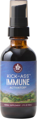 WishGarden Herbs Kick-Ass Immune Activator - Herbal Immunity Support Supplement for Adults, Plant-Based Immune Booster & Immune Defense w/Echinacea & Goldenseal, Rapid Immunity Boost Formula, 2oz