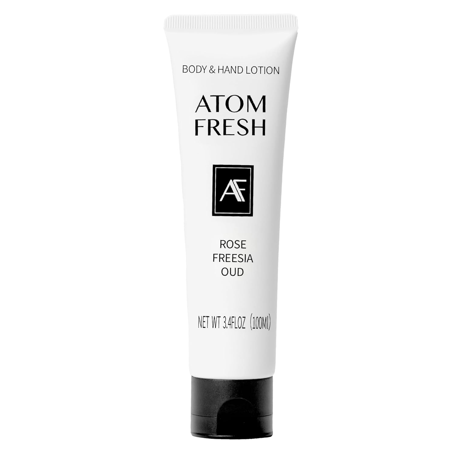 Atom Fresh Hand Cream for Women, Rose Freesia Oud | Hydrates & Strengthens Skin Barrier | Soothes Dry, Sensitive Hands | With Ceramides & Niacinamide, Vegan (3.4 fl oz)