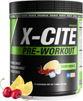 X-CITE Pre-Workout by ATHLEAN-X - Enhanced Formula with Beta-Alanine, Creatine & Caffeine for Ultimate Energy, Endurance, Focus & Muscle Pump, NSF Certified for Sports (22 Servings, Cherry Lemon Ice)