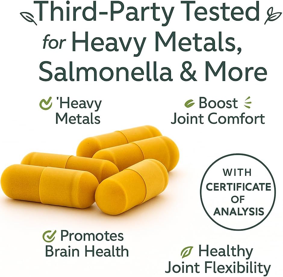 Me First Living Turmeric Curcumin 1000 mg 95% Curcuminoids, Bioperine 10 mg, 19x More Potent Than Others, Increased Absorption, Non-GMO, Organic Turmeric, Vegan, Gluten Free, 60 Capsules