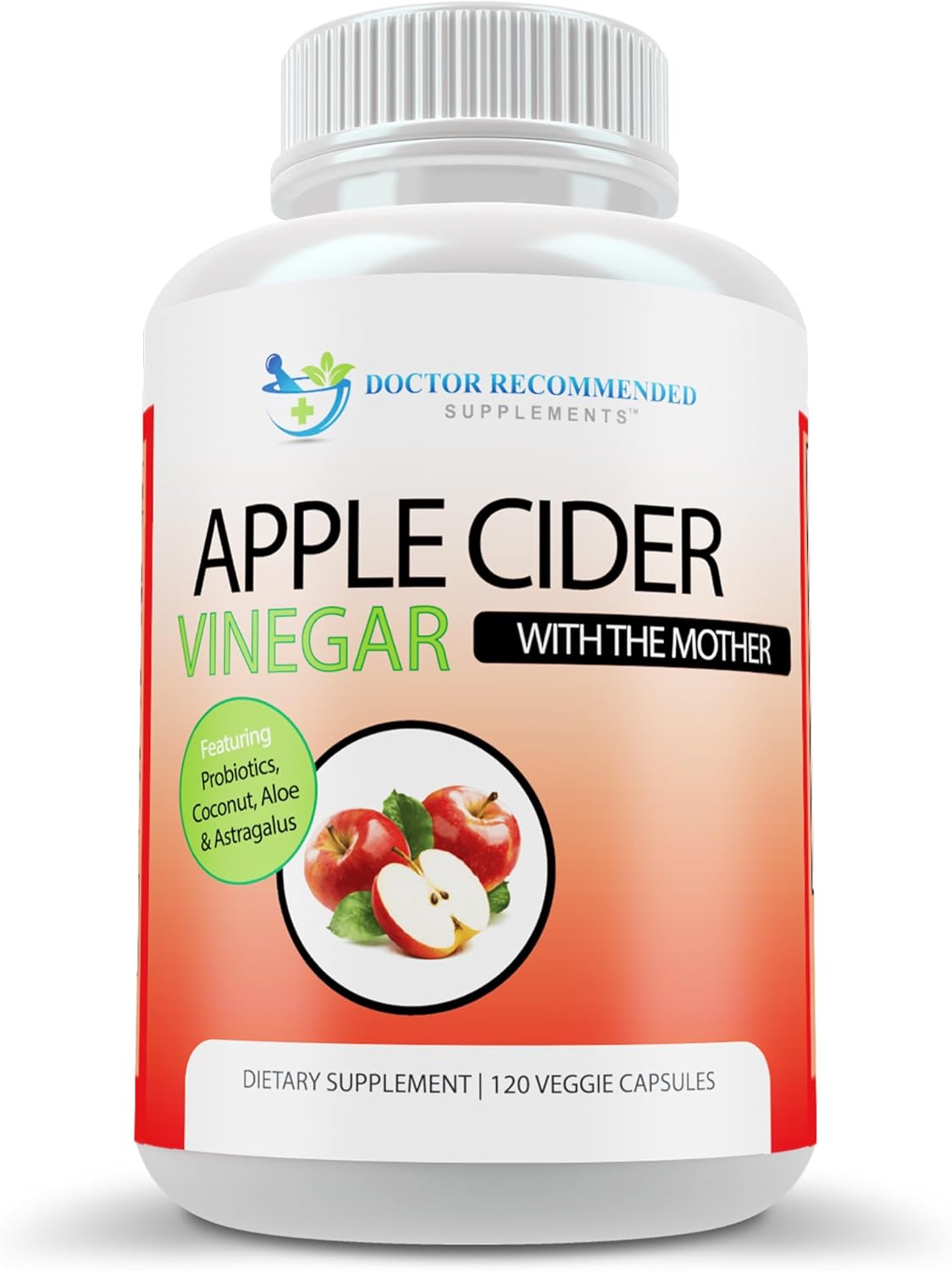 Apple Cider Vinegar Capsules - (120 Veggie Capsules) Organic ACV Supplement with Probiotics - 1500mg per Serving - Supports General Wellness & Digestive Balance - Non-GMO, Made in USA