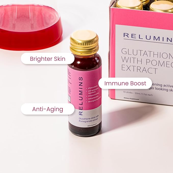 Relumins Advance Glow Youth Trio – Gluta Drink 10 Bottles, Collagen Drink 10 Bottles, & Vitamin C Capsules - Antioxidant Support Elasticity Radiant Appearance Daily Wellness Routine Gift for Women