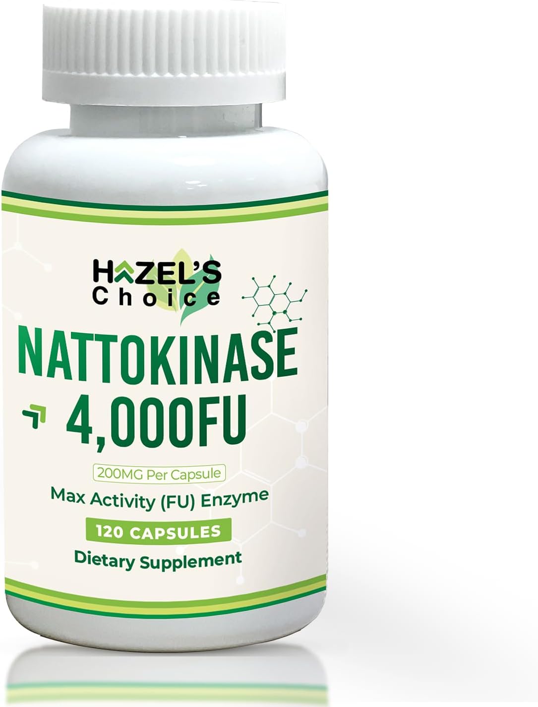 HAZEL'S Choice Nattokinase 4,000 FU – 120 Capsules – 200MG Per Capsule – Maximum Activity FU Enzyme – Dietary Supplement – Non-GMO & Gluten-Free