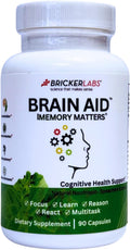 Brain Aid Memory Matters – Nootropic Brain Supplement with Neumentix Spearmint Extract for Cognitive Support, Focus, Concentration, and Memory – 90 Capsules