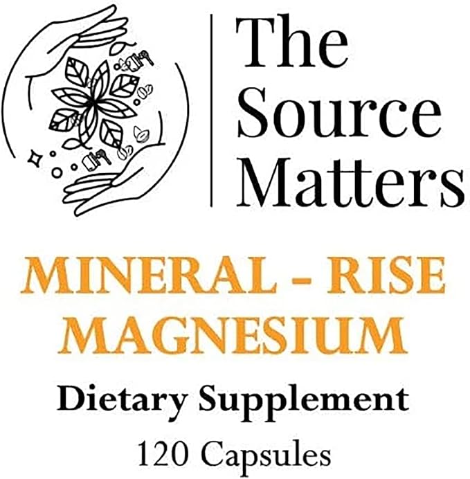 Mineral - Rise Magnesium High Bioavailability Magnesium for Cardiovascular Support, Energy, Muscle Relaxation & Stress Relief (120 Capsules)