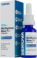 Serova Wellness Methylene Blue 1% USP Grade - Support Supplement for Focus, Energy & Mental Clarity - Antioxidant Support - Made in USA, 1oz
